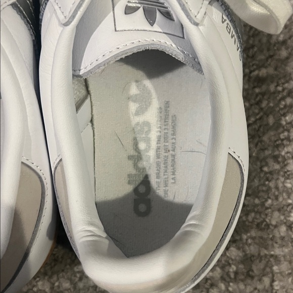 Adidas Samba White and Silver Sneakers Size 9 - Picture 6 of 6